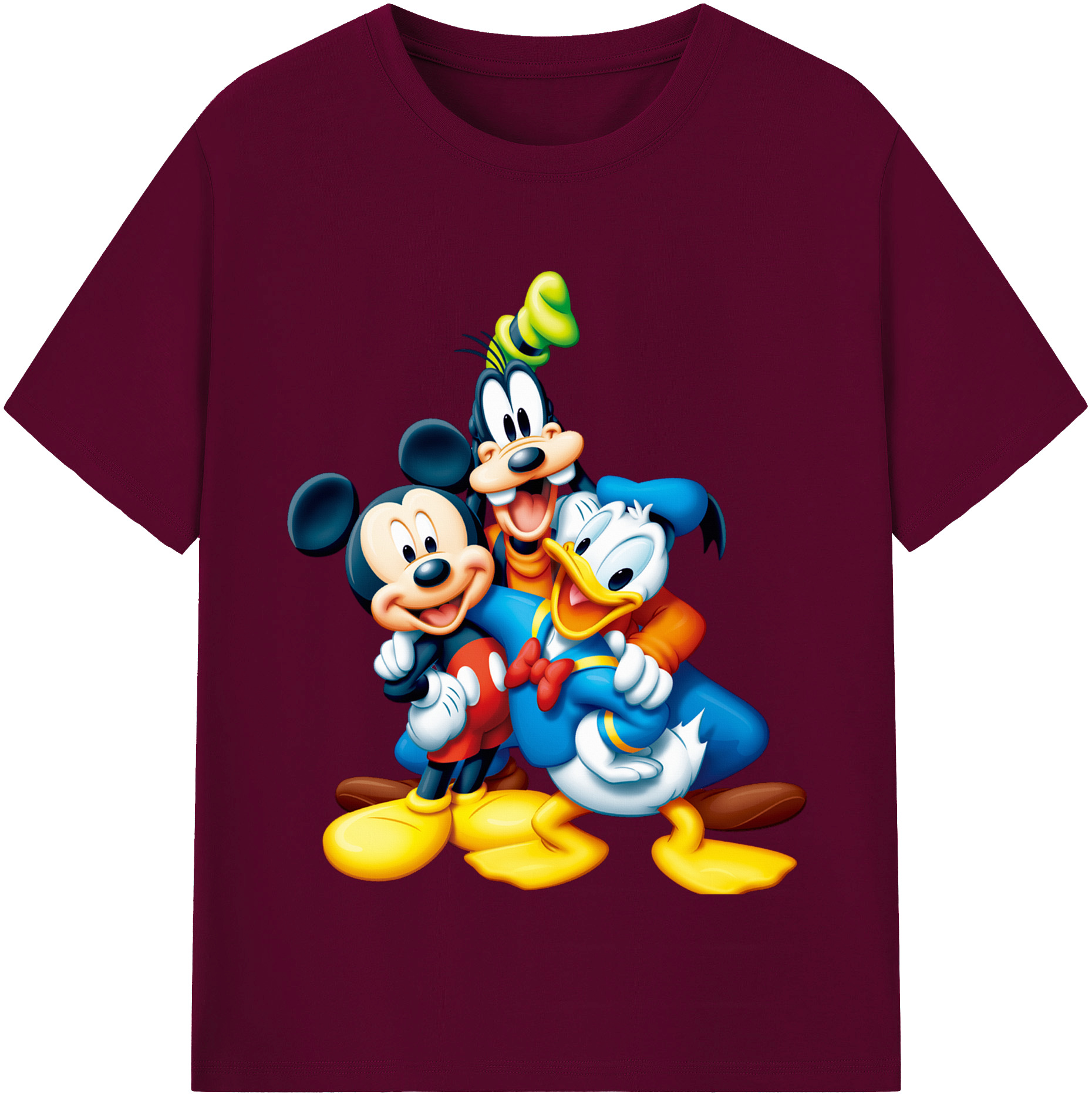 （画像用） ミッキーマウス Mickey Mouse レディースカジュアルプリントTシャツ（綿100％）